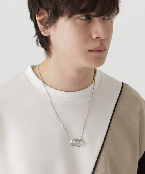 tk.TAKEO KIKUCHI(ティーケータケオキクチ)の「◆ダブルリングネックレス(ネックレス・メンズ・シルバー/シルバー系4/ブラック系4/シルバー系/ブラック系5/シルバー系5/ゴールド系5・00)」の13枚目の写真