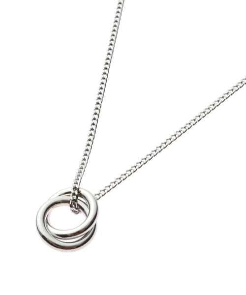 tk.TAKEO KIKUCHI(ティーケータケオキクチ)の「◆ダブルリングネックレス(ネックレス・メンズ・シルバー/シルバー系4/ブラック系4/シルバー系/ブラック系5/シルバー系5/ゴールド系5・00)」の17枚目の写真