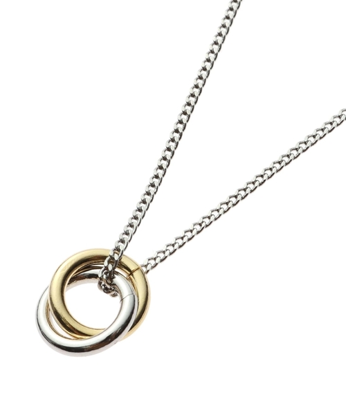 tk.TAKEO KIKUCHI(ティーケータケオキクチ)の「◆ダブルリングネックレス(ネックレス・メンズ・シルバー/シルバー系4/ブラック系4/シルバー系/ブラック系5/シルバー系5/ゴールド系5・00)」の18枚目の写真