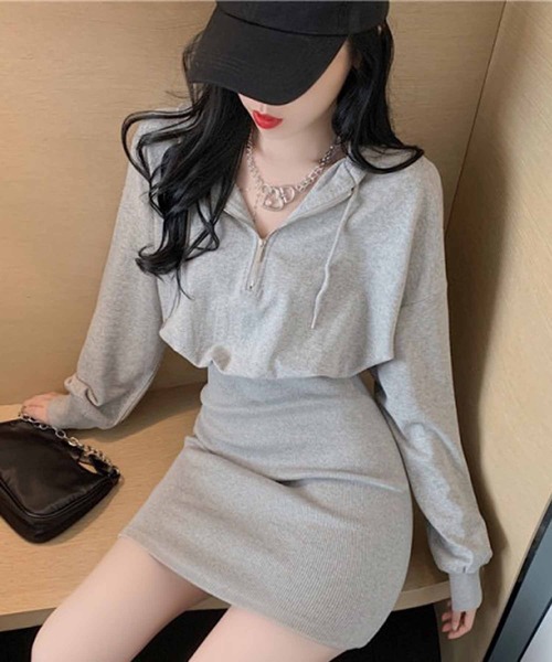 NANEA(ナネア)の「フード付きワンピース(ワンピース・レディース・ブラック/ホワイト/グレー・SMALL/MEDIUM)」の17枚目の写真