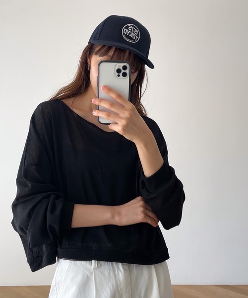 CANAL JEAN（キャナルジーン）の「1975 TOKYO　刺繍CAP（キャップ・レディース・ネイビー/ブラック・ONE SIZE）」の7枚目の写真