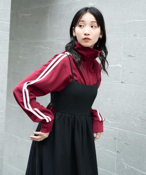 WEGO（ウィゴー）の「WEGO/トラックジャケット（ジャージ・レディース・ネイビー/ワイン/ブラック・FREE）」の3枚目の写真