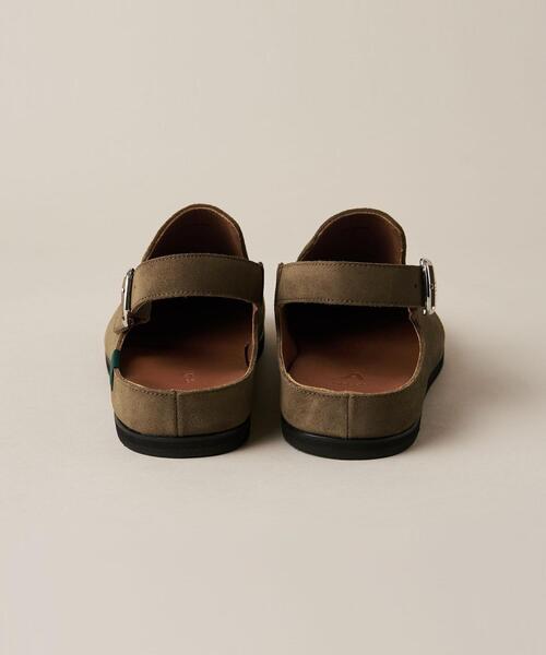 グレー スエード バックストラップサンダル FRANCO BOSCHI スエード バックストラップサンダル