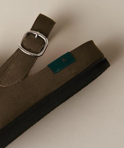 グレー スエード バックストラップサンダル UNITED ARROWS LTD. OUTLET｜<hALON>スエード バックストラップ
