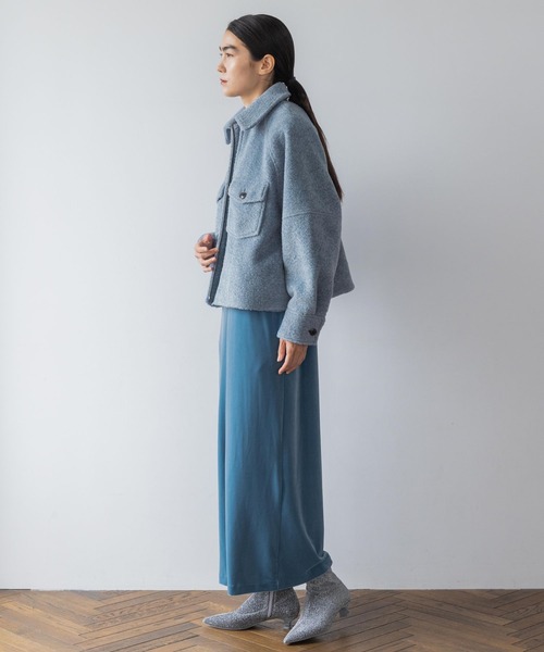 yuw(ユウ)の「ZIPショートブルゾン 973649(ブルゾン・レディース・ブラック/ブルー・FREE)」の6枚目の写真