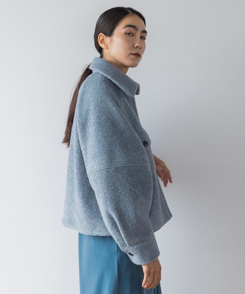 yuw(ユウ)の「ZIPショートブルゾン 973649(ブルゾン・レディース・ブラック/ブルー・FREE)」の7枚目の写真