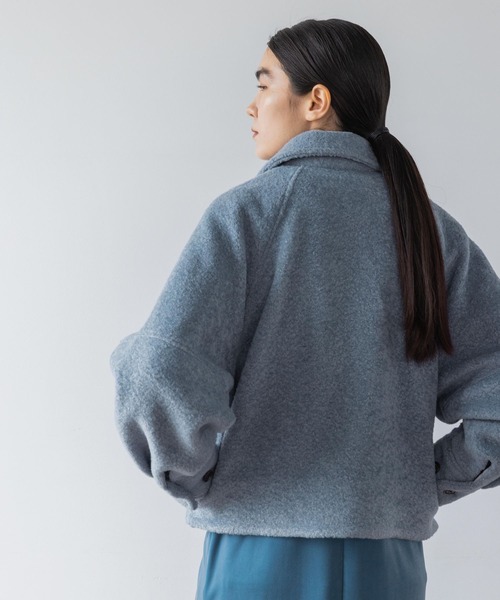 yuw(ユウ)の「ZIPショートブルゾン 973649(ブルゾン・レディース・ブラック/ブルー・FREE)」の8枚目の写真