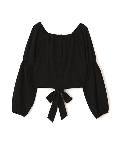 FREE'S MART（フリーズマート）の「◆フロントボタンバックリボンブラウス（シャツ/ブラウス・レディース・ブルー/ホワイト/ブラック・FREE）」の4枚目の写真