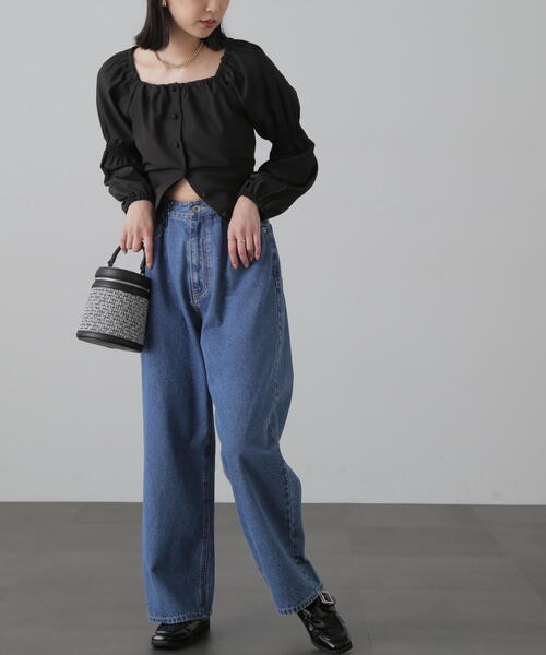 FREE'S MART（フリーズマート）の「◆フロントボタンバックリボンブラウス（シャツ/ブラウス・レディース・ブルー/ホワイト/ブラック・FREE）」の11枚目の写真