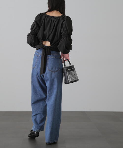 FREE'S MART（フリーズマート）の「◆フロントボタンバックリボンブラウス（シャツ/ブラウス・レディース・ブルー/ホワイト/ブラック・FREE）」の13枚目の写真