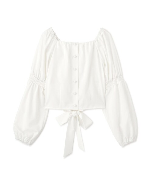 FREE'S MART（フリーズマート）の「◆フロントボタンバックリボンブラウス（シャツ/ブラウス・レディース・ブルー/ホワイト/ブラック・FREE）」の16枚目の写真