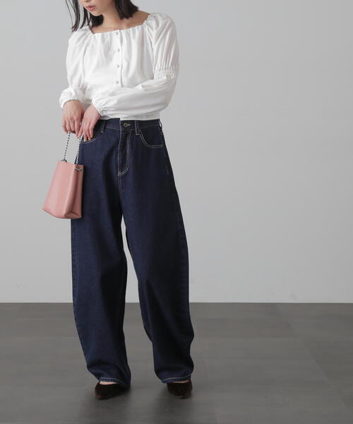 FREE'S MART（フリーズマート）の「◆フロントボタンバックリボンブラウス（シャツ/ブラウス・レディース・ブルー/ホワイト/ブラック・FREE）」の20枚目の写真