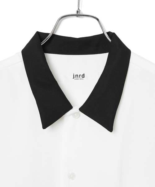 JUNRED（ジュンレッド）の「クレリックドレープハーフスリーブシャツ（シャツ/ブラウス・メンズ・チャコールグレー/ホワイト/ライトグリーン・M/L/LL）」の5枚目の写真