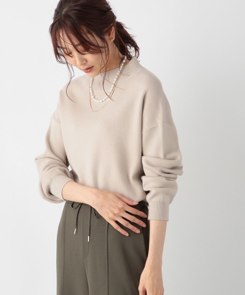 GLOBAL WORK(グローバルワーク)の「メルティスタンドスリットプルオーバー/198024(ニット/セーター・レディース・ダークグレー/モカ/ブラウン/グリーン/ブルー系その他/アイボリー/ブラック/マスタード/グレイッシュベージュ/ブルー/ピンク系その他/その他・LARGE/SMALL/MEDIUM)」の7枚目の写真