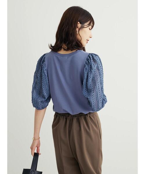 Sugar spoon（シュガースプーン）の「・SUGAR　SPOONイソザイスリーブプルオーバー（Tシャツ/カットソー・レディース・オフホワイト/ブルー/ピンクベージュ/ブラック・FREE）」の18枚目の写真