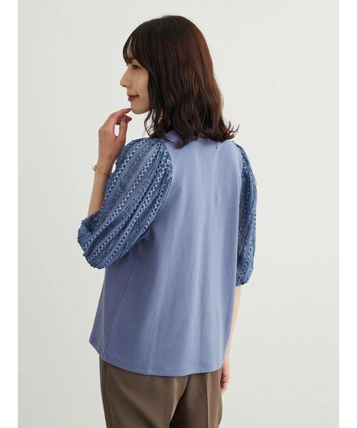 Sugar spoon（シュガースプーン）の「・SUGAR　SPOONイソザイスリーブプルオーバー（Tシャツ/カットソー・レディース・オフホワイト/ブルー/ピンクベージュ/ブラック・FREE）」の21枚目の写真