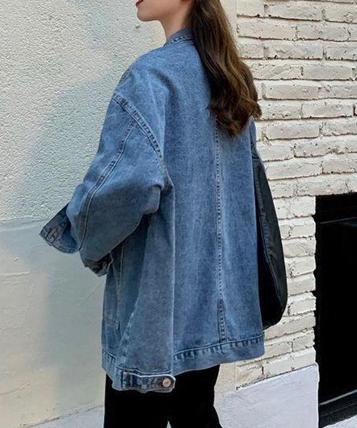 gossip!ロサンゼルス(ゴシップロサンゼルス)の「YUGA ルーズシルエット デニムジャケット(デニムジャケット・レディース・ブルー/ブラック・FREE)」の8枚目の写真