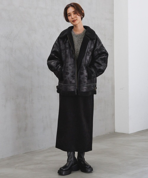 LEPSIM(レプシィム)の「フェイクスエードナロースカート 971232(スカート・レディース・ベージュ/カーキブラウン/ブラック・FREE)」の14枚目の写真