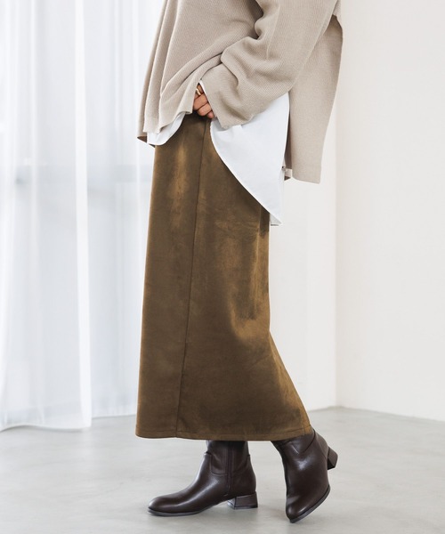 LEPSIM(レプシィム)の「フェイクスエードナロースカート 971232(スカート・レディース・ベージュ/カーキブラウン/ブラック・FREE)」の19枚目の写真