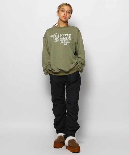 FOREVER 21（フォーエバー トゥエンティーワン）の「【2023AW】シャーリングシャカパンツ（その他パンツ・レディース・ブラック/ベージュ・MEDIUM/LARGE）」の18枚目の写真