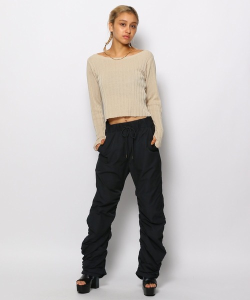 FOREVER 21（フォーエバー トゥエンティーワン）の「【2023AW】シャーリングシャカパンツ（その他パンツ・レディース・ブラック/ベージュ・MEDIUM/LARGE）」の20枚目の写真