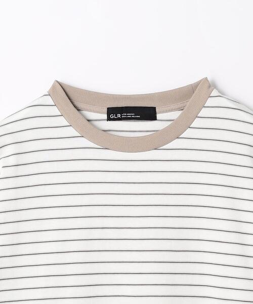 green label relaxing（グリーンレーベルリラクシング）の「マルチボーダー クルーネック 長袖 Tシャツ（Tシャツ/カットソー・メンズ・オフホワイト/ベージュ・S/M/L/XL）」の14枚目の写真