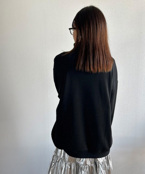 Kotoe(コトエ)の「【UNISEX】 ビッグシルエット ハーフジッププルオーバー ハイネックスウェット(スウェット・レディース・グレー/ブラック・FREE)」の8枚目の写真