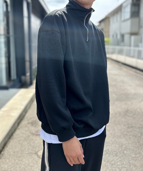 Kotoe(コトエ)の「【UNISEX】 ビッグシルエット ハーフジッププルオーバー ハイネックスウェット(スウェット・レディース・グレー/ブラック・FREE)」の19枚目の写真