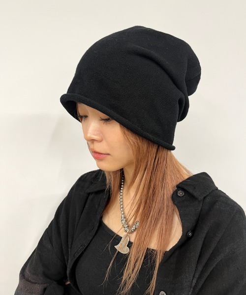 WHO'S WHO gallery（フーズフーギャラリー）の「【SLOPPY/スロッピー】ビーニー（ニットキャップ/ビーニー・レディース・グレー/ブラウン/ブラック/オフホワイト・FREE）」の7枚目の写真