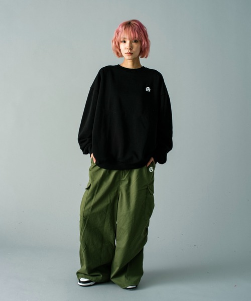 GALLIS ADDICTION（ガリスアディクション）の「GA 裏起毛SHOLDER-LOGO CREW（スウェット・メンズ・ブラック/オートミール・M/L）」の9枚目の写真