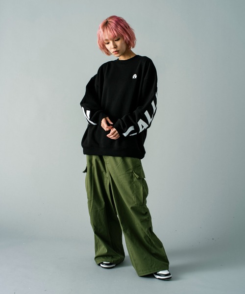 GALLIS ADDICTION（ガリスアディクション）の「GA 裏起毛SHOLDER-LOGO CREW（スウェット・メンズ・ブラック/オートミール・M/L）」の10枚目の写真