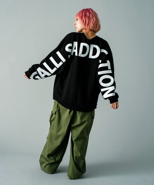 GALLIS ADDICTION（ガリスアディクション）の「GA 裏起毛SHOLDER-LOGO CREW（スウェット・メンズ・ブラック/オートミール・M/L）」の15枚目の写真