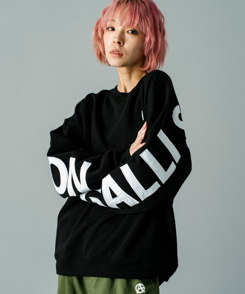 GALLIS ADDICTION（ガリスアディクション）の「GA 裏起毛SHOLDER-LOGO CREW（スウェット・メンズ・ブラック/オートミール・M/L）」の3枚目の写真