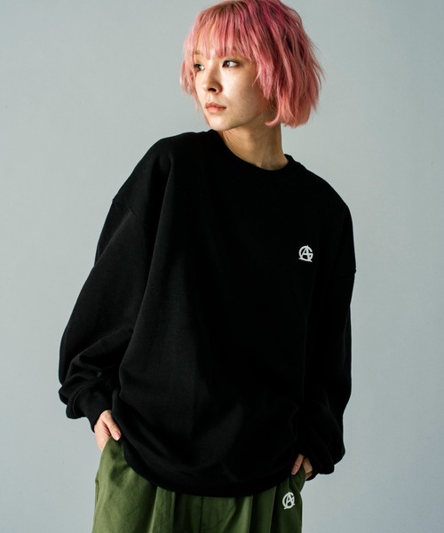 GALLIS ADDICTION（ガリスアディクション）の「GA 裏起毛SHOLDER-LOGO CREW（スウェット・メンズ・ブラック/オートミール・M/L）」の4枚目の写真