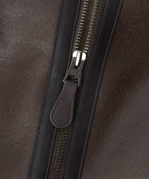 Alpha Industries（アルファインダストリーズ）の「ALPHA INDUSTRIES（アルファ インダストリーズ）フェイクムートンジャケット レディース/B-3（ムートンコート・レディース・ブラック/ブラウン系その他/ブラウン・S/M）」の12枚目の写真