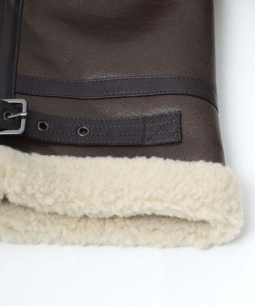 Alpha Industries（アルファインダストリーズ）の「ALPHA INDUSTRIES（アルファ インダストリーズ）フェイクムートンジャケット レディース/B-3（ムートンコート・レディース・ブラック/ブラウン系その他/ブラウン・S/M）」の15枚目の写真