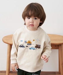 乗り物アップリケトレーナー