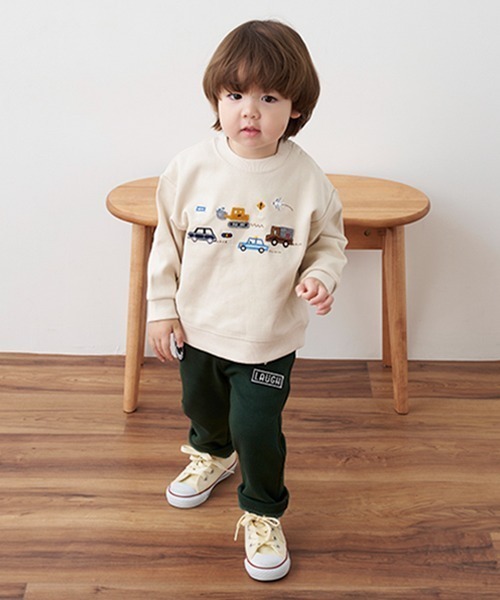 kladskap（クレードスコープ）の「乗り物アップリケトレーナー（スウェット・キッズ・ネイビー/ライトベージュ・110cm/80ｃｍ/100cm/90cm）」の5枚目の写真