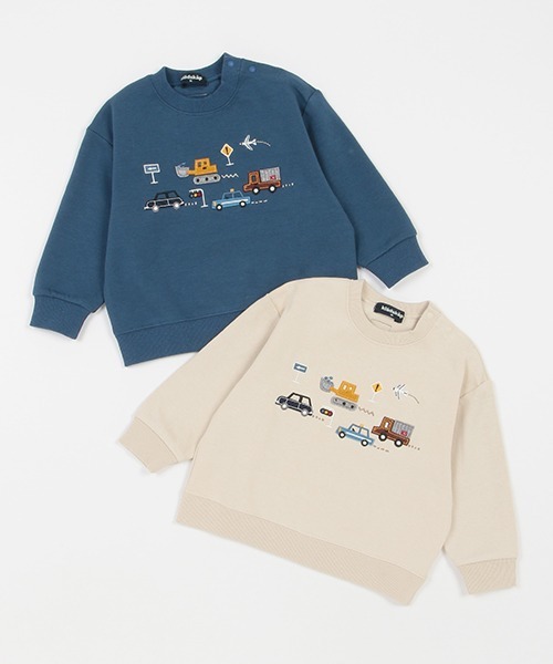 kladskap（クレードスコープ）の「乗り物アップリケトレーナー（スウェット・キッズ・ネイビー/ライトベージュ・110cm/80ｃｍ/100cm/90cm）」の6枚目の写真