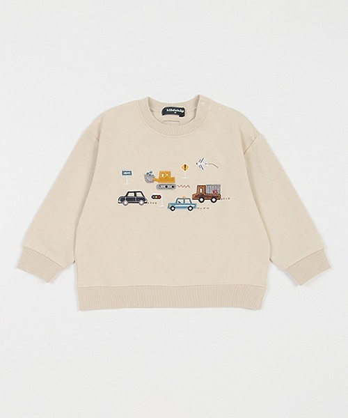 kladskap（クレードスコープ）の「乗り物アップリケトレーナー（スウェット・キッズ・ネイビー/ライトベージュ・110cm/80ｃｍ/100cm/90cm）」の7枚目の写真