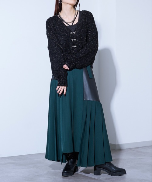 Ellno de Mavie(エルノデメヴィ)の「ラメシャギーメタルチャイナカーディガン(カーディガン/ボレロ・レディース・ブラック/ブルー/ボルドー・FREE)」の18枚目の写真