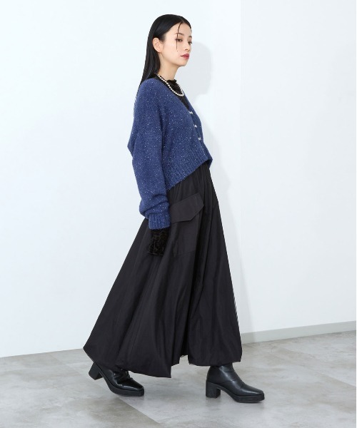 Ellno de Mavie(エルノデメヴィ)の「ラメシャギーメタルチャイナカーディガン(カーディガン/ボレロ・レディース・ブラック/ブルー/ボルドー・FREE)」の10枚目の写真
