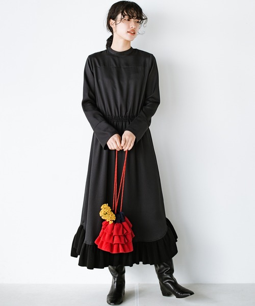 haco!(ハコ)の「haco!×NOKI 花をまとうコラボシリーズ【ケイトウ】巾着バッグ(ショルダーバッグ・レディース・レッド・ONE SIZE)」の10枚目の写真