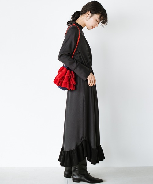 haco!(ハコ)の「haco!×NOKI 花をまとうコラボシリーズ【ケイトウ】巾着バッグ(ショルダーバッグ・レディース・レッド・ONE SIZE)」の11枚目の写真