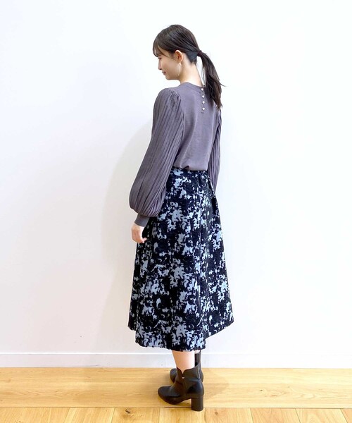 index(インデックス)の「◆≪6color≫ プリーツスリーブニット【抗ピル/洗濯機洗い可】(ニット/セーター・レディース・ライトグレー/ホワイト系9/ライトブルー/レッド系1/ブラック系7/チャコールグレー・42/38/34/40/36)」の11枚目の写真