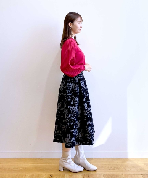 index(インデックス)の「◆≪6color≫ プリーツスリーブニット【抗ピル/洗濯機洗い可】(ニット/セーター・レディース・ライトグレー/ホワイト系9/ライトブルー/レッド系1/ブラック系7/チャコールグレー・42/38/34/40/36)」の14枚目の写真