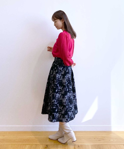 index(インデックス)の「◆≪6color≫ プリーツスリーブニット【抗ピル/洗濯機洗い可】(ニット/セーター・レディース・ライトグレー/ホワイト系9/ライトブルー/レッド系1/ブラック系7/チャコールグレー・42/38/34/40/36)」の15枚目の写真