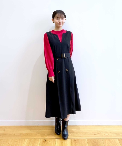 index(インデックス)の「◆≪6color≫ プリーツスリーブニット【抗ピル/洗濯機洗い可】(ニット/セーター・レディース・ライトグレー/ホワイト系9/ライトブルー/レッド系1/ブラック系7/チャコールグレー・42/38/34/40/36)」の18枚目の写真