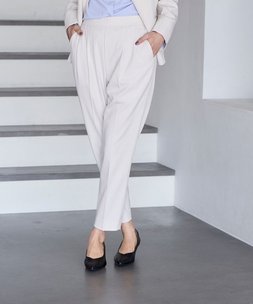 GLOBAL WORK(グローバルワーク)の「ウツクシルエットテーパードパンツ/970934(その他パンツ・レディース・杢グレー/アイボリー/ブラック/ブラウン系その他/ネイビー/ミント/ブルー系その他/ラベンダー/イエロー/ピンク/グレー系その他/ベージュ/チェック・X-SMALL/SMALL/MEDIUM/LARGE/X-LARGE/XX-LARGE)」の14枚目の写真