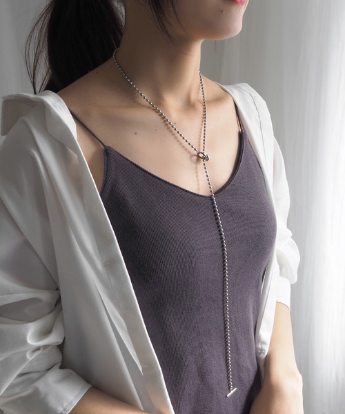 minia（ミニア）の「2WAYボールチェーンネックレス（ネックレス・レディース・シルバー/ゴールド・FREE）」の2枚目の写真